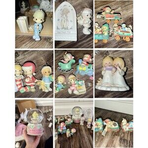 VTG. Precious Moments Christmas Ornament Decor Snow globe 80’-06 Rare Collection